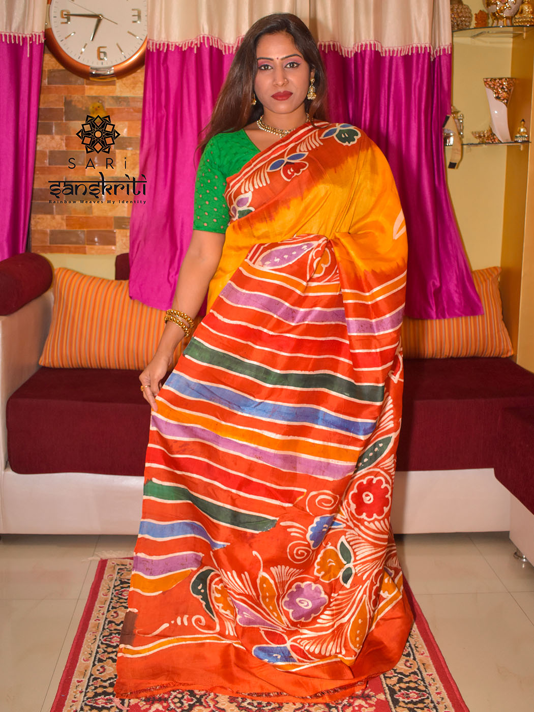 Kanchipuram Pure Silk Saree Handloom Fancy Desing (SRBSKPS471-18_Lite  Parrot) | Saravanabava Silks